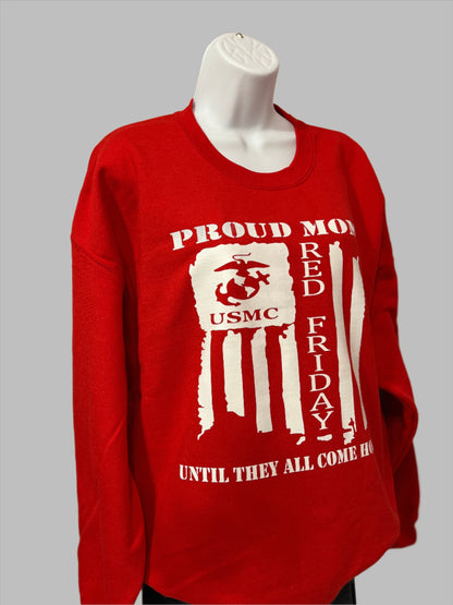 Proud USMC Mom Crew Sweater