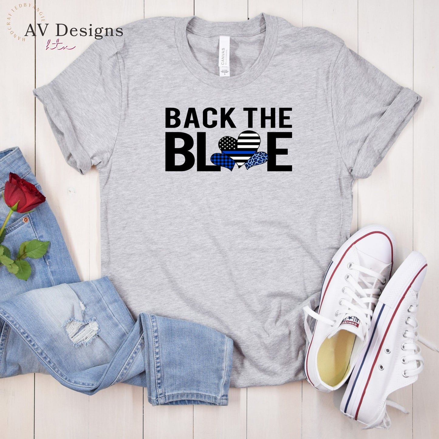 Back the Blue Hearts Tee