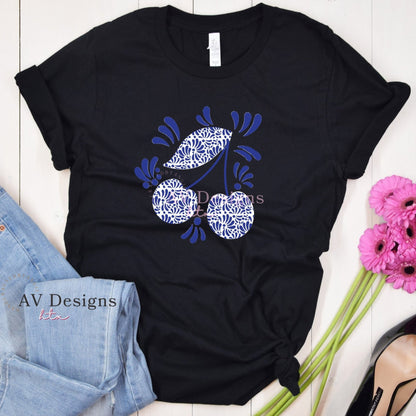 Coquette Blue Talavera Cherry T-shirt