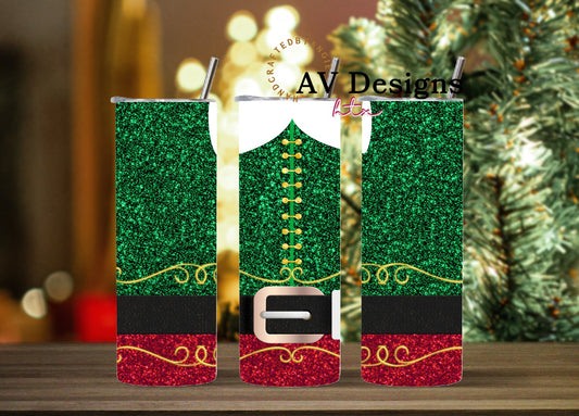 Green Elf Uniform Tumbler