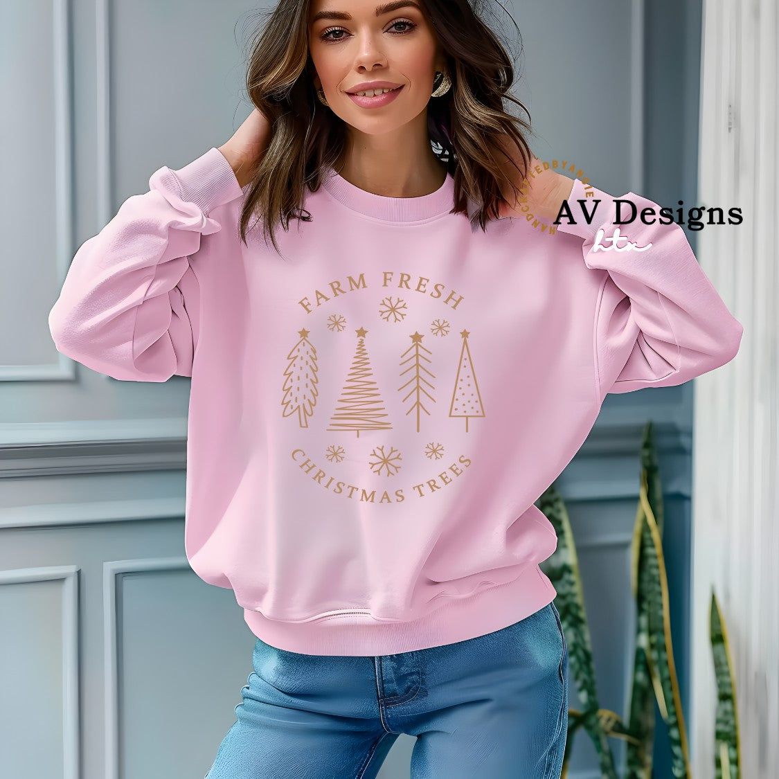 Farm Fresh Christmas Trees Crew Sweater | Sweatshirt