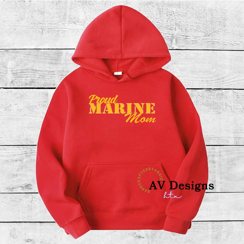 Proud Marine Mom Hoodie